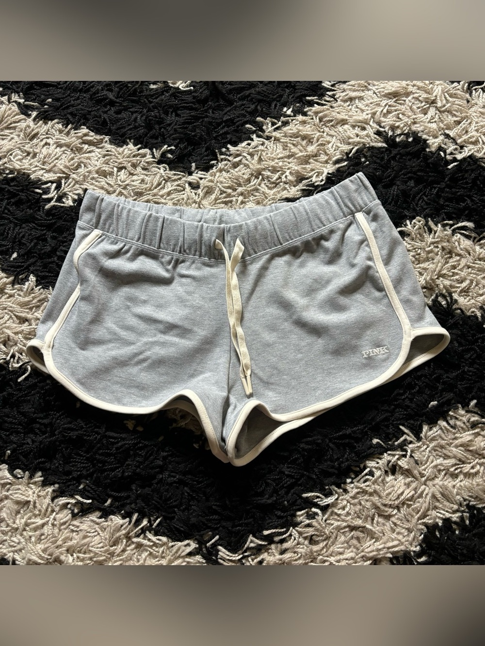 VS PINK Grey White Athleisure Shorts